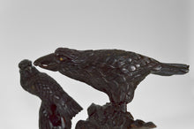 将图片加载到图库查看器,Grande sculpture Asiatique / Okimono au Lion et aux Corbeaux, Japon, ère Meiji, vers 1880