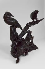 将图片加载到图库查看器,Grande sculpture Asiatique / Okimono au Lion et aux Corbeaux, Japon, ère Meiji, vers 1880