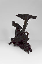 将图片加载到图库查看器,Grande sculpture Asiatique / Okimono au Lion et aux Corbeaux, Japon, ère Meiji, vers 1880