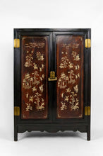 将图片加载到图库查看器,Armoire asiatique en bois de fer marqueté d'os, Indochine, circa 1880