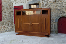 将图片加载到图库查看器,Bibliothèque / cabinet de travail Art Deco moderniste, attribuée à Auguste Vallin, France, circa 1930