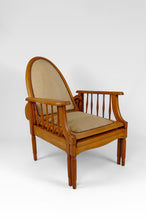 将图片加载到图库查看器,Fauteuil / chaise longue Morris en hêtre, Art Déco, France, Circa 1925