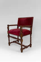 将图片加载到图库查看器,Fauteuil de style Louis XIII / Haute Epoque aux femmes sculptées sur les accotoirs