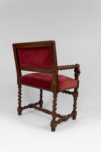 将图片加载到图库查看器,Fauteuil de style Louis XIII / Haute Epoque aux femmes sculptées sur les accotoirs