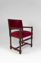 将图片加载到图库查看器,Fauteuil de style Louis XIII / Haute Epoque aux femmes sculptées sur les accotoirs