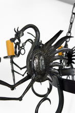 Load image into Gallery viewer, Lustre aux dragons en fer forgé, Italie, circa 1900