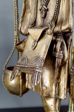将图片加载到图库查看器,Lampe en bronze, "Le Porteur Peul", France, Circa 1970