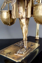 将图片加载到图库查看器,Lampe en bronze, "Le Porteur Peul", France, Circa 1970