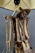 将图片加载到图库查看器,Lampe en bronze, "Le Porteur Peul", France, Circa 1970