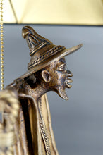 将图片加载到图库查看器,Lampe en bronze, "Le Porteur Peul", France, Circa 1970