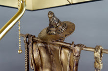 将图片加载到图库查看器,Lampe en bronze, "Le Porteur Peul", France, Circa 1970