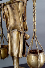 将图片加载到图库查看器,Lampe en bronze, "Le Porteur Peul", France, Circa 1970
