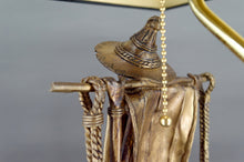 将图片加载到图库查看器,Lampe en bronze, "Le Porteur Peul", France, Circa 1970