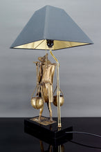 将图片加载到图库查看器,Lampe en bronze, "Le Porteur Peul", France, Circa 1970