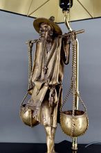 将图片加载到图库查看器,Lampe en bronze, "Le Porteur Peul", France, Circa 1970