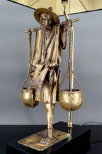 将图片加载到图库查看器,Lampe en bronze, "Le Porteur Peul", France, Circa 1970
