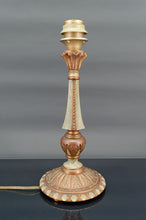 将图片加载到图库查看器,Lampe Art Deco en bois peint vert et patine cuivrée, France, Circa 1920