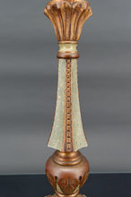 将图片加载到图库查看器,Lampe Art Deco en bois peint vert et patine cuivrée, France, Circa 1920