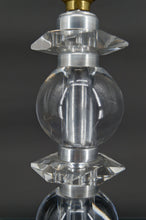 Charger l'image dans la galerie, Lampe en cristal Art Déco, attribuée à Jacques Adnet pour Bacarrat, France, Circa 1940