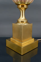 Charger l'image dans la galerie, Lampe Maison Charles, Oursin rose et bronze doré, France, Circa 1960