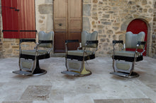 将图片加载到图库查看器,Lot de 3 fauteuils Art Deco de coiffeur / barbier, WITUB, France, circa 1940