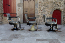 将图片加载到图库查看器,Lot de 3 fauteuils Art Deco de coiffeur / barbier, WITUB, France, circa 1940