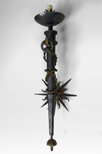 Загрузить изображение в средство просмотра галереи, Paire d'appliques flambeaux en fer forgé patiné par Gilbert Poillerat, France, Circa 1940
