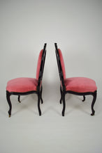 将图片加载到图库查看器,Chaises Napoléon III en bois noirci et velours rose, France, circa 1870