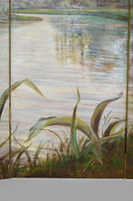 将图片加载到图库查看器,Paravent peint post-impressionniste par Charles Frechon, France, 1894