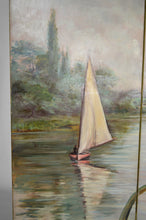 将图片加载到图库查看器,Paravent peint post-impressionniste par Charles Frechon, France, 1894