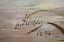 将图片加载到图库查看器,Paravent peint post-impressionniste par Charles Frechon, France, 1894