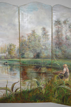 将图片加载到图库查看器,Paravent peint post-impressionniste par Charles Frechon, France, 1894