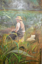 将图片加载到图库查看器,Paravent peint post-impressionniste par Charles Frechon, France, 1894