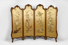 将图片加载到图库查看器,Paravent japonisant Louis XV, "Aux oiseaux", France, Circa 1880