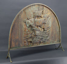 将图片加载到图库查看器,Pare-feu / cache-cheminée / paravent au Galion, Art Deco, Circa 1920