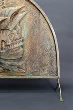 将图片加载到图库查看器,Pare-feu / cache-cheminée / paravent au Galion, Art Deco, Circa 1920