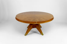 将图片加载到图库查看器,Table basse ronde Art Déco en érable, France, vers 1940