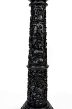 将图片加载到图库查看器,Importante colonne / sellette haute asiatique en bois sculpté, circa 1880, Indochine