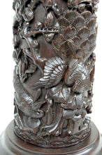 将图片加载到图库查看器,Importante colonne / sellette haute asiatique en bois sculpté, circa 1880, Indochine