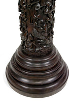 将图片加载到图库查看器,Importante colonne / sellette haute asiatique en bois sculpté, circa 1880, Indochine