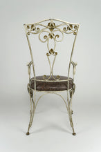 Lade das Bild in den Galerie-Viewer, 6 fauteuils Art Déco en fer forgé patiné, France, vers 1950