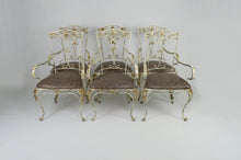 Lade das Bild in den Galerie-Viewer, 6 fauteuils Art Déco en fer forgé patiné, France, vers 1950