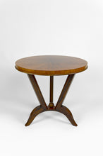 将图片加载到图库查看器,Guéridon Rond Art Déco en Trompe-l'Oeil attribué à Jules Leleu, France, vers 1930