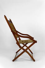 将图片加载到图库查看器,Chaise pliante "safari" victorienne, Royaume-Uni, Arts & Crafts, circa 1880