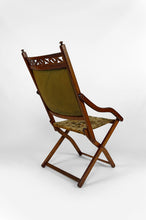 将图片加载到图库查看器,Chaise pliante "safari" victorienne, Royaume-Uni, Arts & Crafts, circa 1880