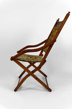将图片加载到图库查看器,Chaise pliante "safari" victorienne, Royaume-Uni, Arts & Crafts, circa 1880