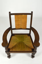将图片加载到图库查看器,Fauteuil Moderniste en hêtre foncé