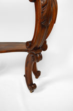 将图片加载到图库查看器,Console XIXème en noyer sculpté et plateau en marbre