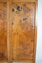 将图片加载到图库查看器,Paravent Art Nouveau à paysage floral pyrogravé, par G. Royer, vers 1910