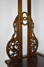 将图片加载到图库查看器,Vestiaire / porte manteau asiatique en bois sculpté de dragons